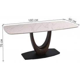 Керамический стол Римини 180х90х76