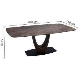 Керамический стол Дайри 200х110х76