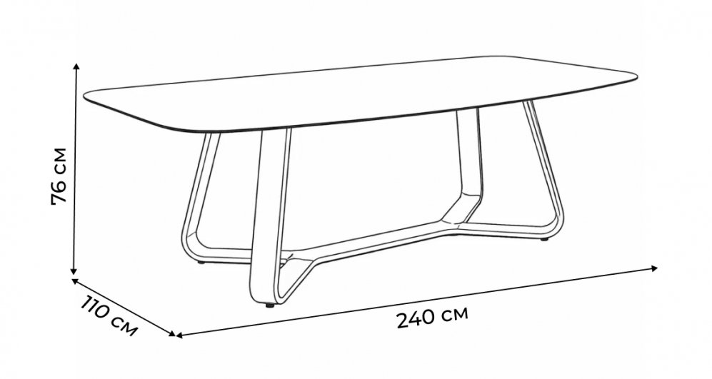 Керамический стол DT2336 белая керамика