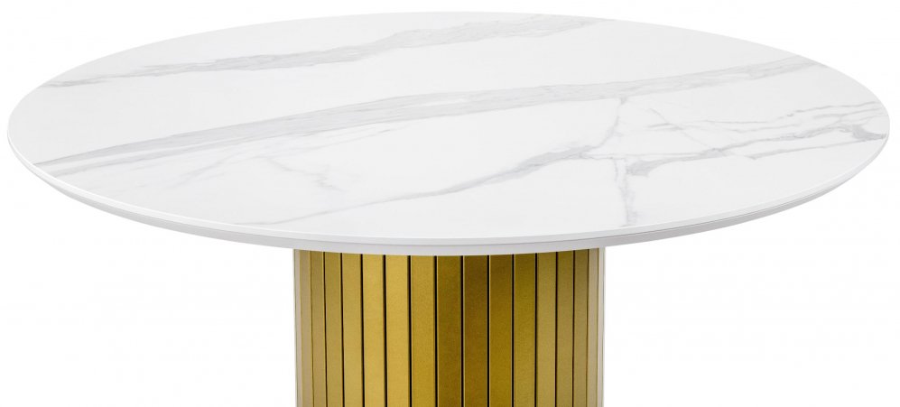 Керамический стол Гравент 110 patagonoa bianco repose / золотой