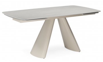 Керамический стол Grig 165(240)x90 серо-бежевый