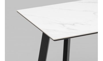 Керамический стол Райли белый / черный