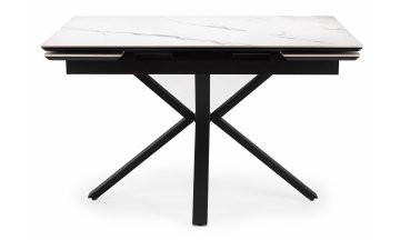 Керамический стол Старлайт 120(180)х80 snow alpin / черный