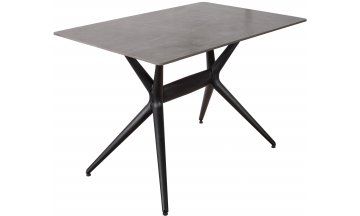 Керамический стол FF Bianca Statuario светло-серый мрамор / черный