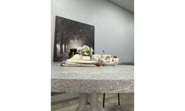 Керамический стол KENNER AR1000 белый/мрамор светло-серый