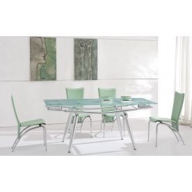 (НЕАКТИВЕН, стульев больше не будет) Обеденная группа "стол 6113C и 4 стула 4056 салатовые" (ES)