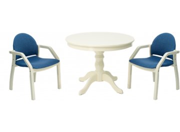 Столовая группа Брамос К 100 / Джуно слоновая кость / синий