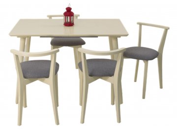 Обеденный стол Монте Франк 120 натуральное дерево / натуральное дерево