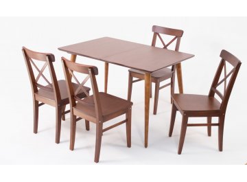 Обеденный стол Монте Ингольф 120 натуральное дерево / натуральное дерево