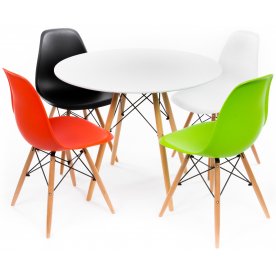 Обеденная группа "Стол PT-150 и 4 стула PC-015" цветная