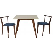 синий / орех / слоновая кость