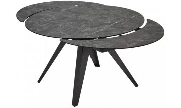 Керамический стол Aksel 130 керамика серый мрамор mona lisa / темно-серый