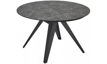 Керамический стол Aksel 130 керамика серый мрамор mona lisa / темно-серый