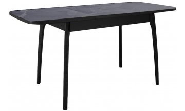Керамический стол DikLine MK15 серый мрамор / черный