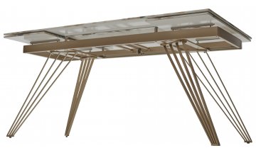 Керамический стол Acerra New 160 gloss grand jade solid ceramic / шампань