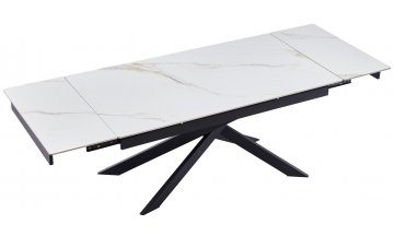 Керамический стол Мара 160-240 / 90х76 kass gold / черный