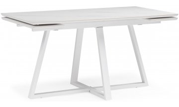 Керамический стол Памелла белый мрамор alpin white / snow white / белый