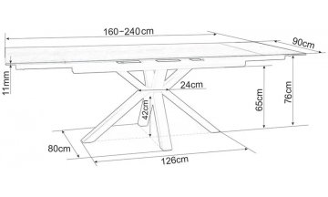 Керамический стол Columbus 160