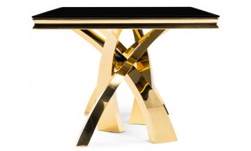 Стеклянный стол Komin 2 черный / золото