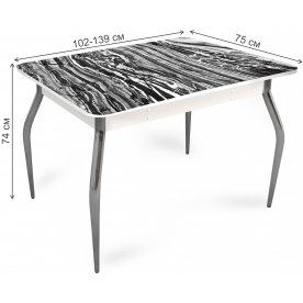 Стеклянный стол Абстракция