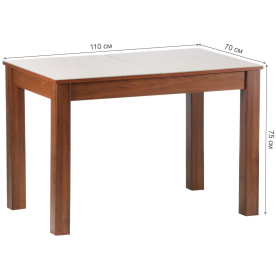 Стеклянный стол Бруно 1100 х 700