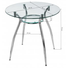 Стеклянный стол Kurt 80