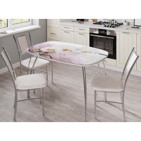 Стеклянный стол Лотос 1000 х 600