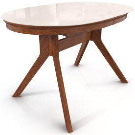 Стеклянный стол Местре 120/80-ОВС