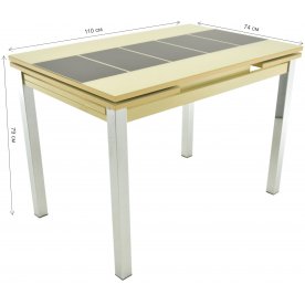 Стеклянный стол Шанхай Каре