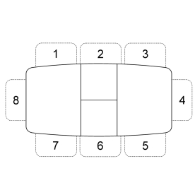 Стеклянный стол 1200 C