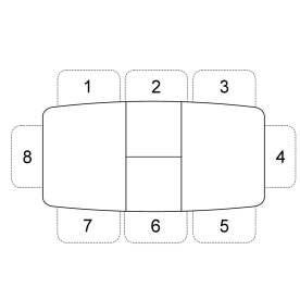 Стеклянный стол 1200 C