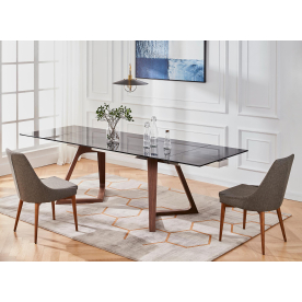 Стеклянный стол Бостон Блэк