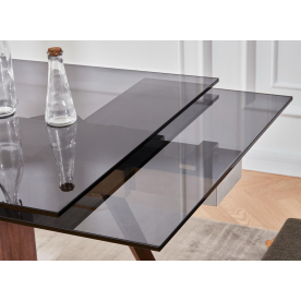 Стеклянный стол Бостон Блэк