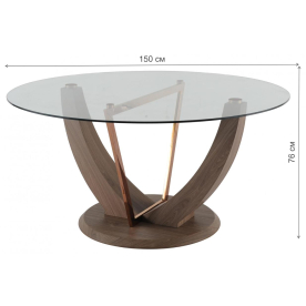 Стеклянный стол Орео Гранд