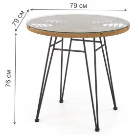 Стеклянный стол Вайл 79/76