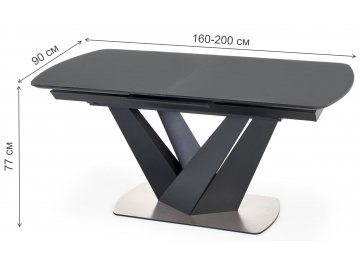 Стеклянный стол Patrizio 160-200/90/77