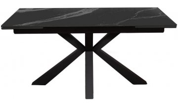 Керамический стол DikLine SFE140 черный мрамор / черный