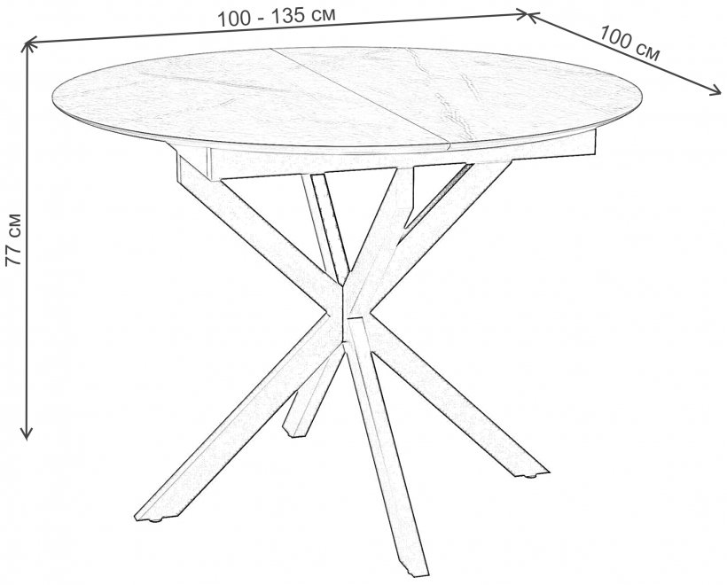 Стол Bergamo мрамор темный / черный