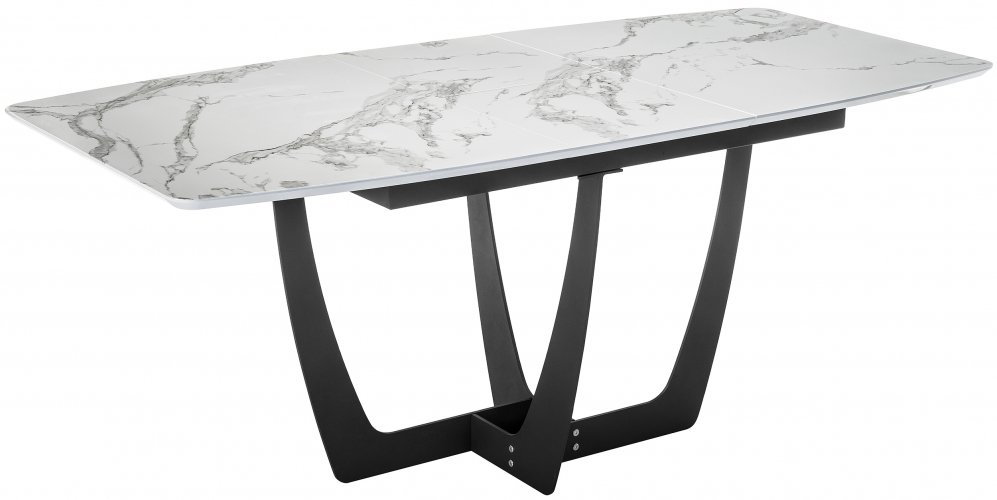 Стол Миссандея белый мрамор / графит
