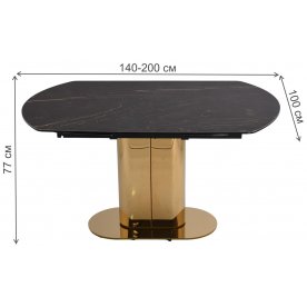 Керамический стол Квин-2 140-200х100х77