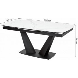 Стол на тумбе Аcuto2 170 matte statuario