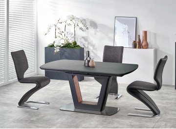 Обеденный стол Bilotti темно-серый / орех