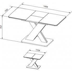 Стол на тумбе Люксембург Тип 1