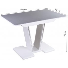 Стол на тумбе Румба ПР КМ 07 БЛ 03 БЛ