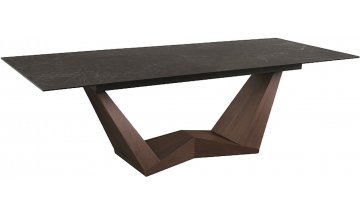 Керамический стол Bonucci 200 черный nero greco / черный / орех