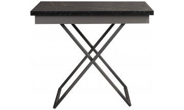 Стол-трансформер Apollo D31/S59 чёрный мрамор / серебро