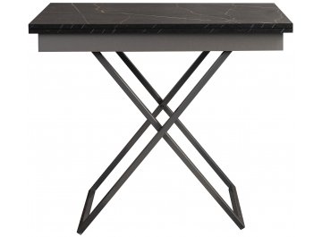Стол-трансформер Apollo D31/S59 чёрный мрамор / серебро