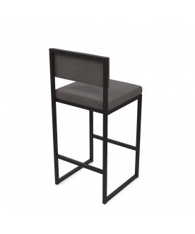 Стул барный Барнс-75 grey lunar/grey lunar/черный