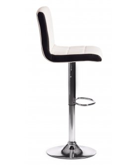 Барный стул Barber mod. KY711D хром / белый / черный