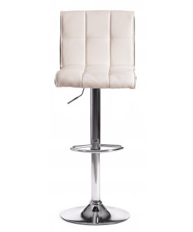 Барный стул Barber mod. KY711D хром / белый / черный